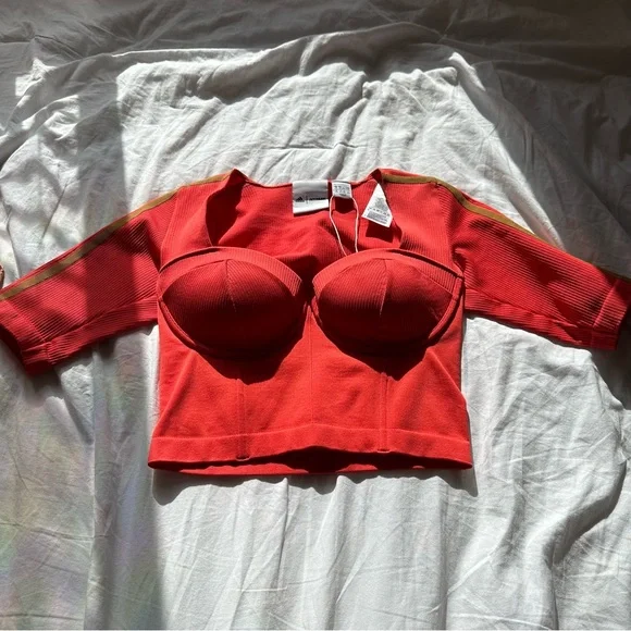Adidas x Ivy Park coral crop top size M